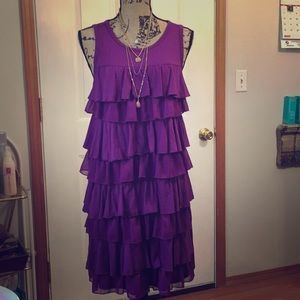 Juicy Couture Purple Ruffled Mini Dress